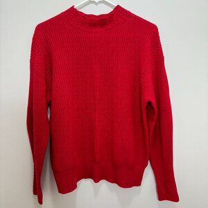 Rebecca Taylor Red Long Sleeve Wool Sweater Size Small